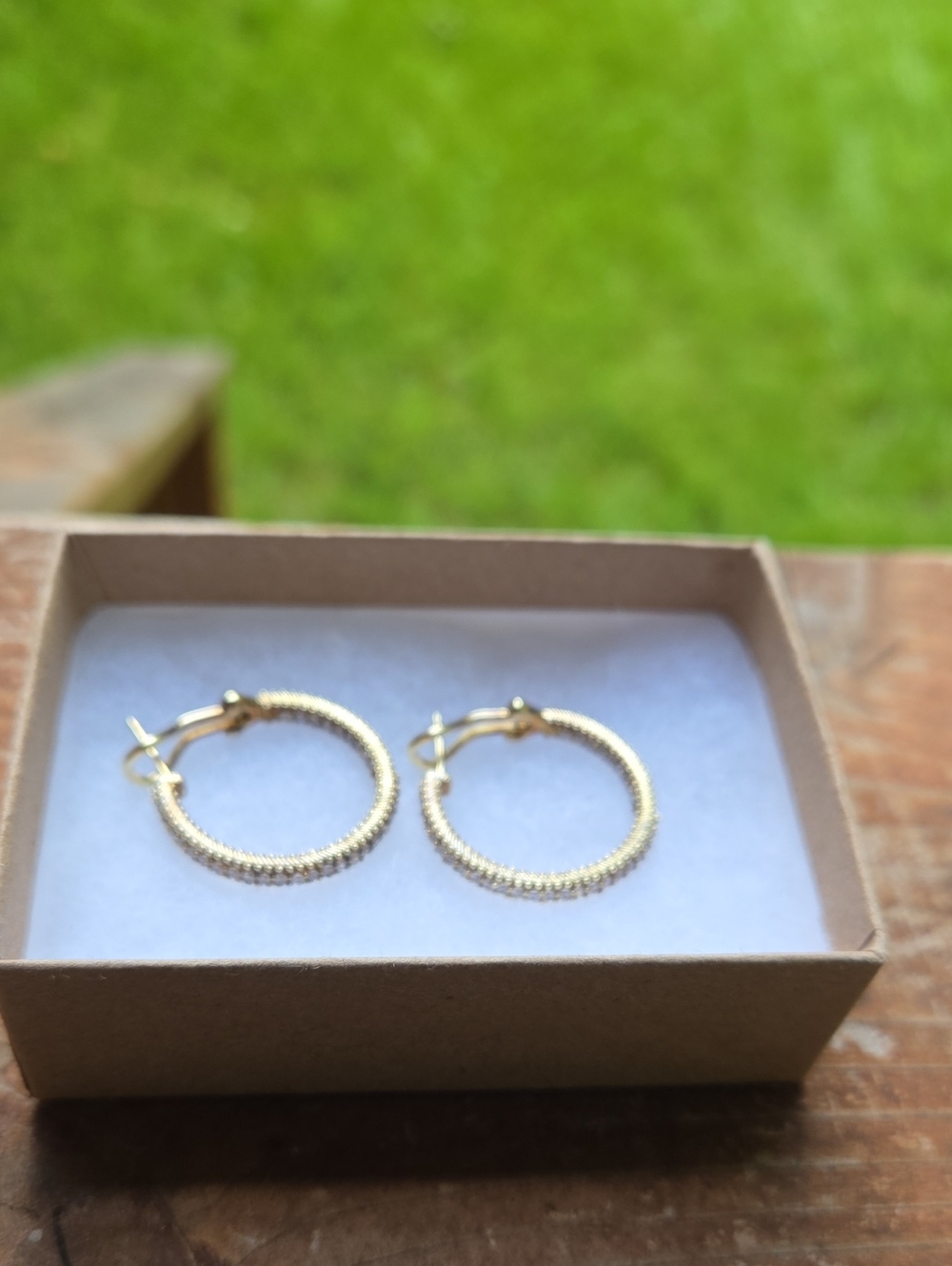 Judith Ripka 925 Silver Rose Goldtone CZ Diamonique 1" Hoop Earrings